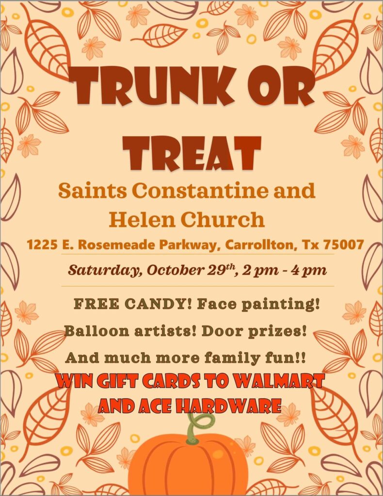 Sts Constantine Helen Trunk or Treat event